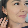 Kyanite Coin Earrings