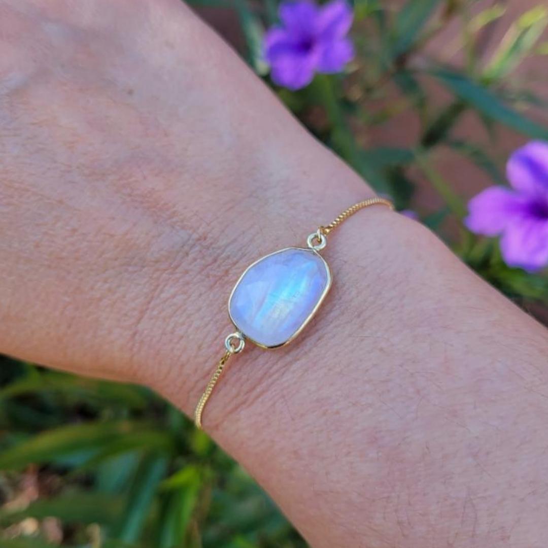 Dedication Moonstone Slide Bead Bracelet – Songlines By Jewel