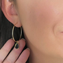 Equinox Black Druzy Quartz Hoops