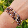 Goddess of the Harvest Plated Agate Stretch Bracelet