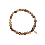 Goddess of the Harvest Plated Agate Stretch Bracelet