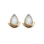 Muse White Moonstone Fan Earrings