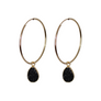 Equinox Black Druzy Quartz Hoops