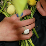 Raven White Magnesite Ring