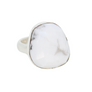Raven White Magnesite Ring