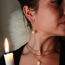 Into the Stars Barrel Pearl Earrings