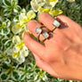 Moonstone Brass Ring