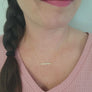 Crystal Baguette Bar Necklace