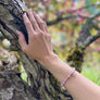 Rubies with Flower Stretch Bracelet