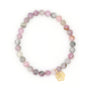 Rubies with Flower Stretch Bracelet