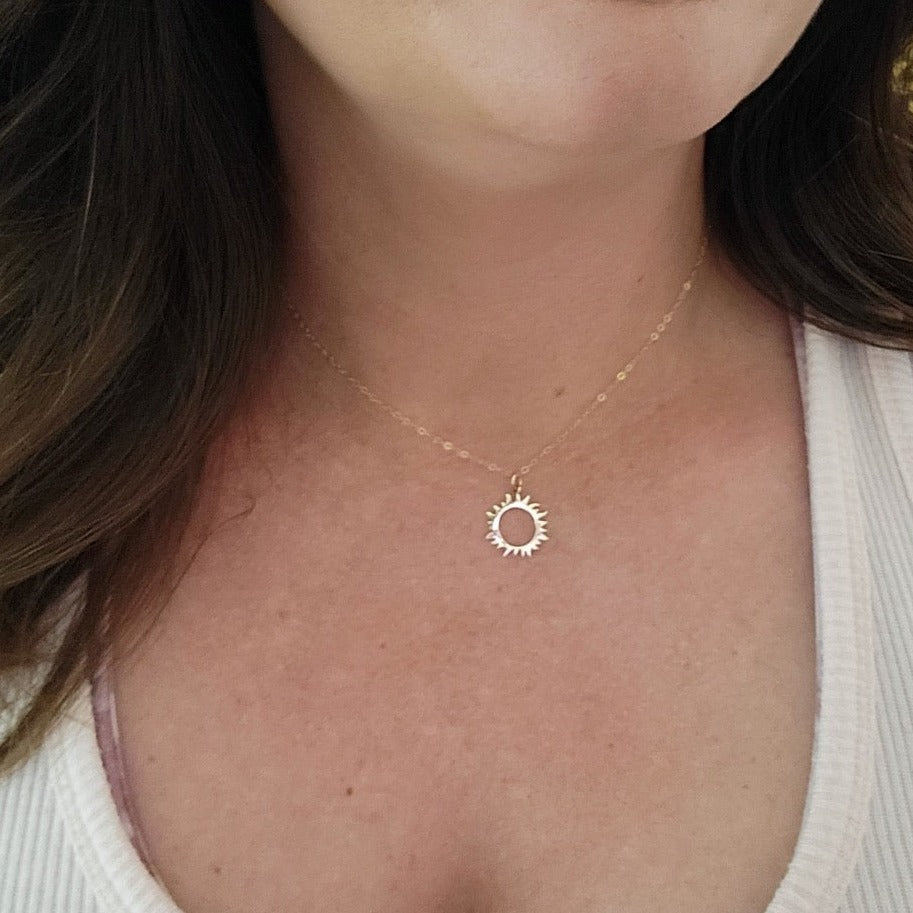 Small shop sun necklace