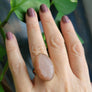 Peach Moonstone Faceted Ring