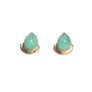 Amazonite Teardrop Fan Earrings