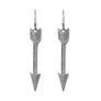 pave diamond arrow earrings in sterling silver