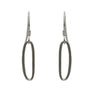 Sterling Silver small oval hoop earrings on sterling earwires