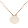 Large faceted moonstone drop pendant on gold fill chain
