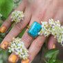 Serpentine and Pyrite Concert Ring