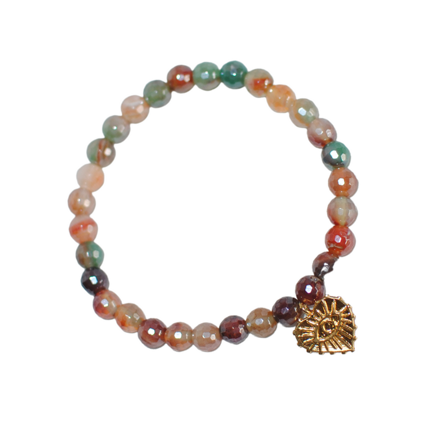 Beneath the Willow Agate Stretch Bracelet
