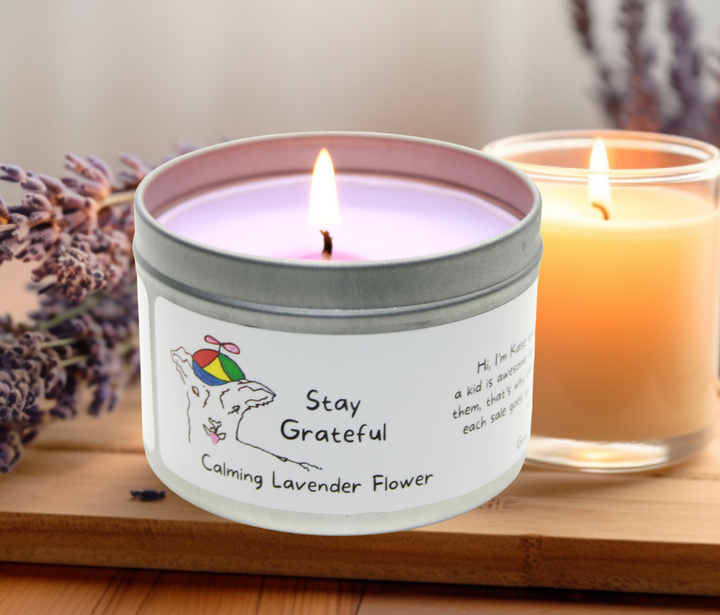 Stay Grateful - Calming Lavender Flower Candle