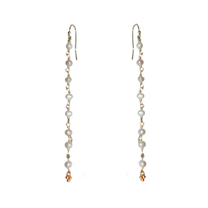 Celestial Compass Pearl Duster Earring
