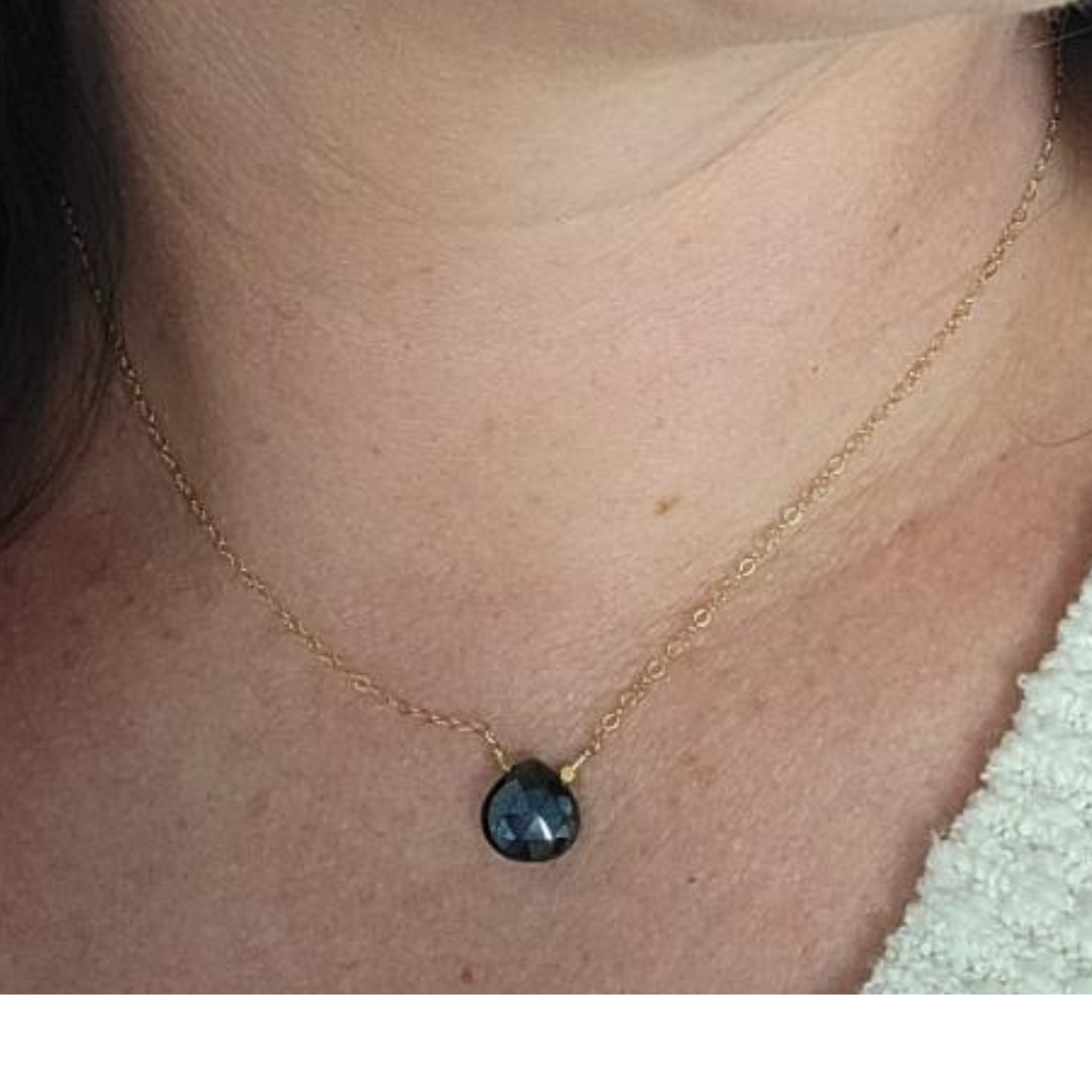 Black spinel necklace as worn by Angelina Jolie at the