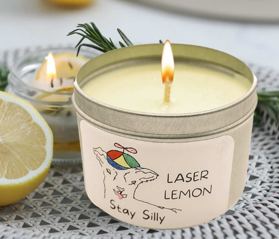 Stay Silly - Laser Lemon Stay Kiddish Candle