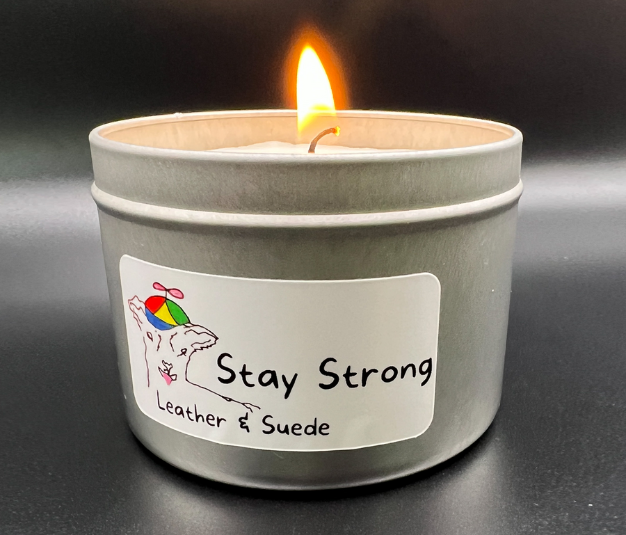 Stay Strong  - Leather & Suede Candle