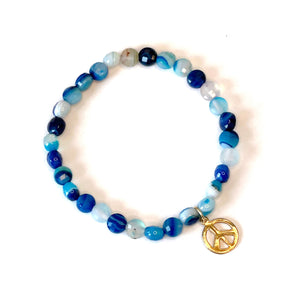 Blue Agate Stretch Bracelet