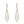 White Moonstone Teardrop Earrings