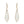 White Moonstone Teardrop Earrings