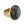 Round labradorite adjustable ring in gold alchemia on white backdrop