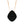 Rare black jade stone necklace on gold fill chain