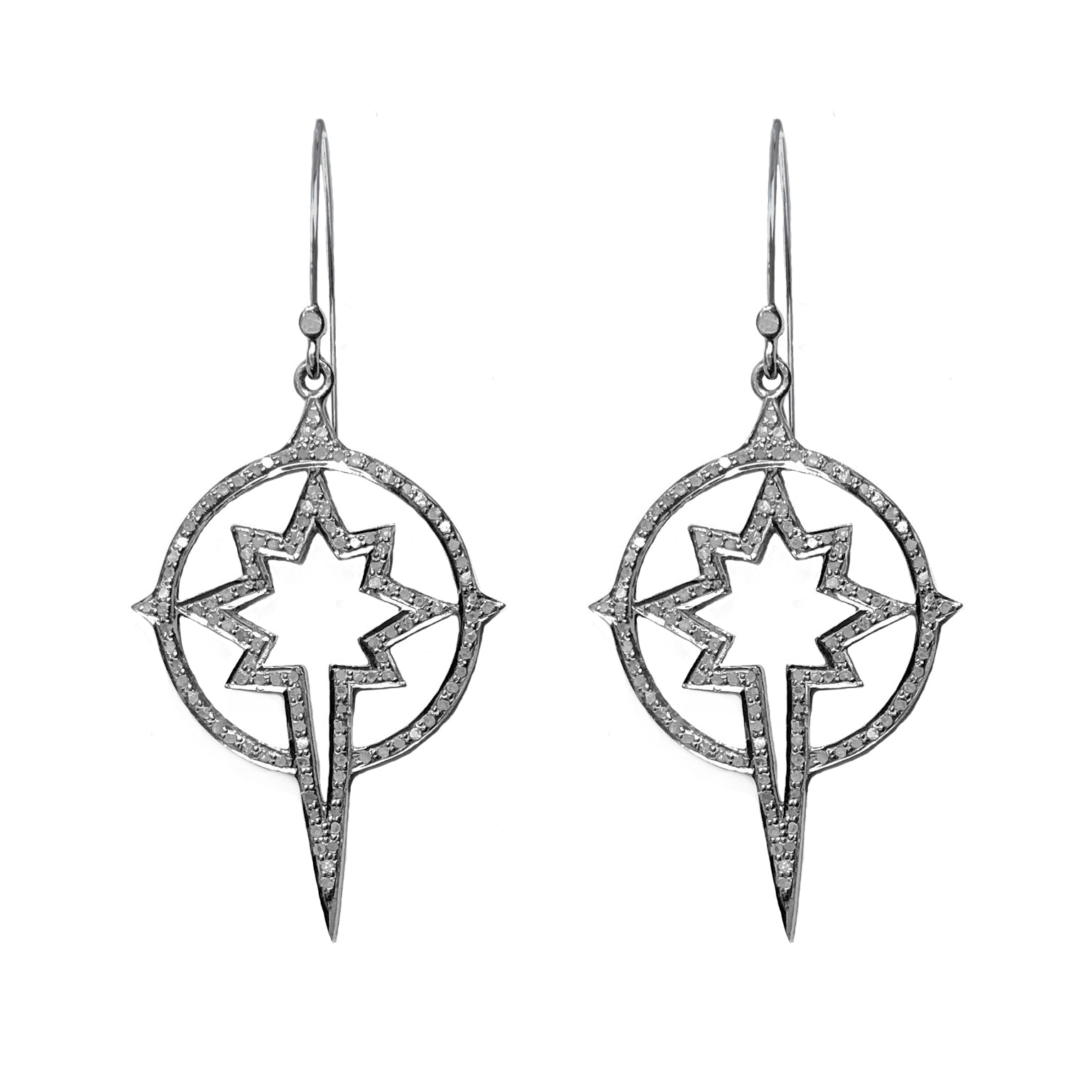 Compass star sale earrings