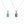 Double Sided Confetti Turquoise Pendant