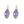 Faceted Amethyst Teardrop Earring