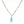 Long blue faceted chalcedony tear drop pendant on blue quartz and apatite bead chain