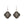 sterling silver lotus earrings w/ heart on sterling silver earwires 