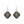 sterling silver lotus earrings w/ heart on sterling silver earwires