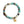 Blue jasper bead stretch bracelet with gold filigree star charm accented with a set polki diamond.