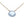 Pale blue faceted chalcedony drop pendant on sterling silver chain. 